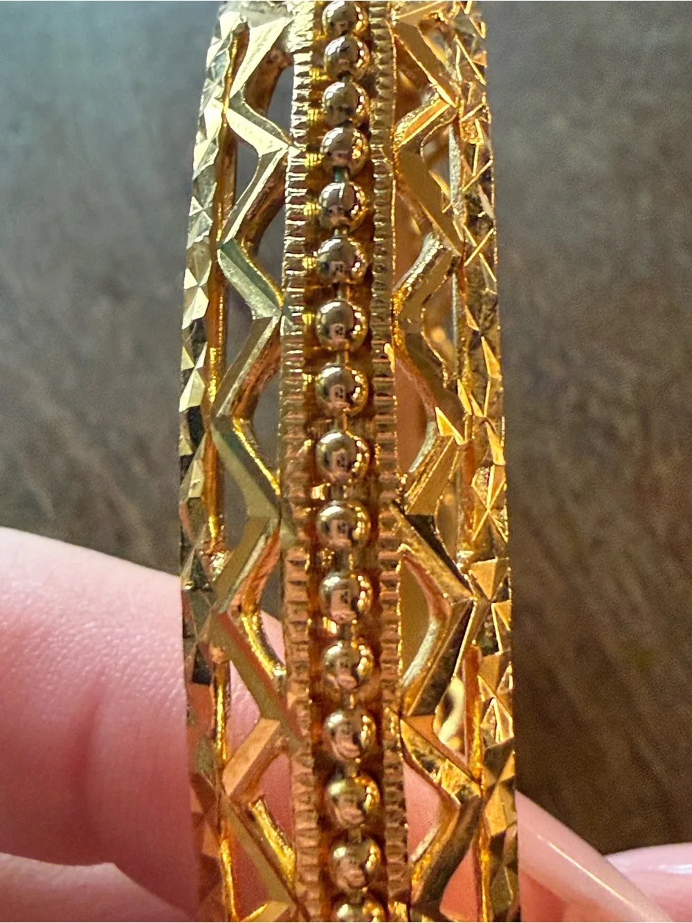 Vintage Gold Filigree Bangle Bracelet